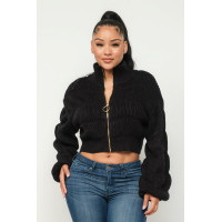 Michelin Sweater Top W/ Front Zipper