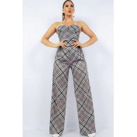 Bustier Top & Wide Pants Set
