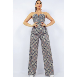 Bustier Top & Wide Pants Set