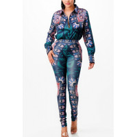 Shirt Blouse Top And Bottom Set