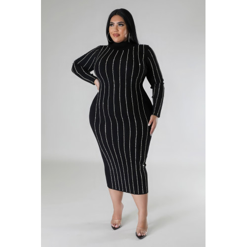 Turtle Neck Stretch Dress