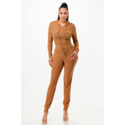 Rib Cargo Hoodie Set