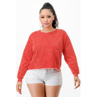 Washed French Terry Cropped Sweatshirts