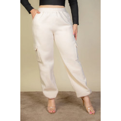 Plus Size Side Pocket Drawstring Waist Sweatpants
