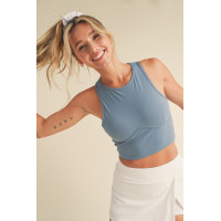 Corset Inspired Cropped Tank Top
