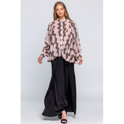 See Through Shirt With Lace Detail