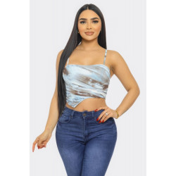 Mesh Print Top