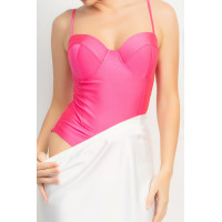 Rhinestone Strap Sweetheart Bodysuit