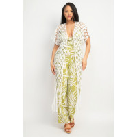 Crocheted Open-front Fringe Kimono