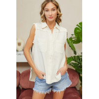 Washed Cotton Gauze Shirt