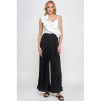 Cami Asymmetrical Ruffle Detail Pleated Bottom Jumpsuit