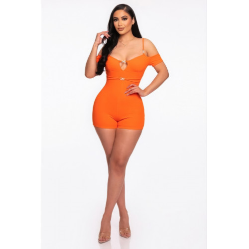 Infinity Off-shoulder Knitted Rompers
