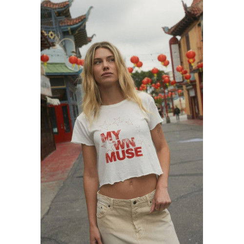 My Own Muse Vintage Wash Cropped Graphic Tee
