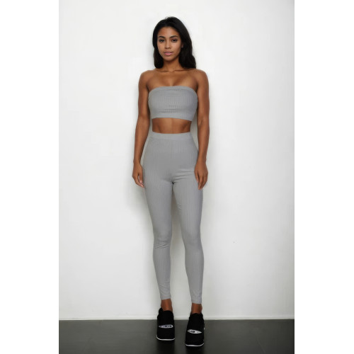 Ribbed Tube Top & Leggings Set