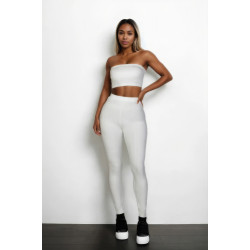 Ribbed Tube Top & Leggings Set