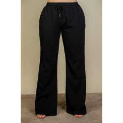 Plus Size Drawstring Waist Slant Pocket Sweatpants