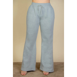 Plus Size Drawstring Waist Slant Pocket Sweatpants
