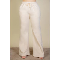 Plus Size Drawstring Waist Slant Pocket Sweatpants