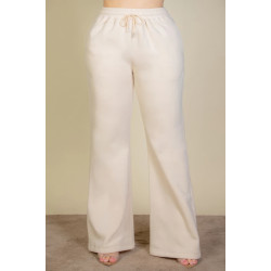 Plus Size Drawstring Waist Slant Pocket Sweatpants