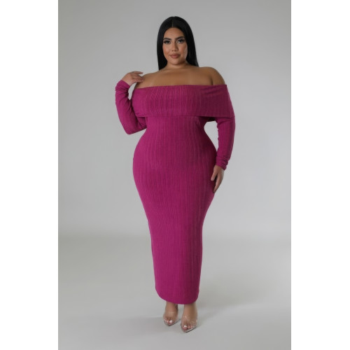Off Shoulders Stretch Dress