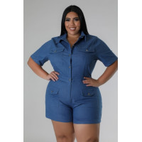 Semi-stretch Romper