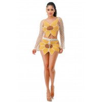 Crochet Skirt Set Sunflower