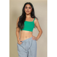 Ribbed Knit Cami Crop Top