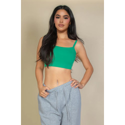 Ribbed Knit Cami Crop Top