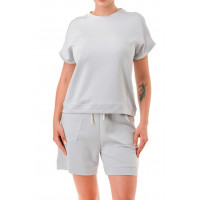 Air Cotton Monochrome Tee And Shorts Set
