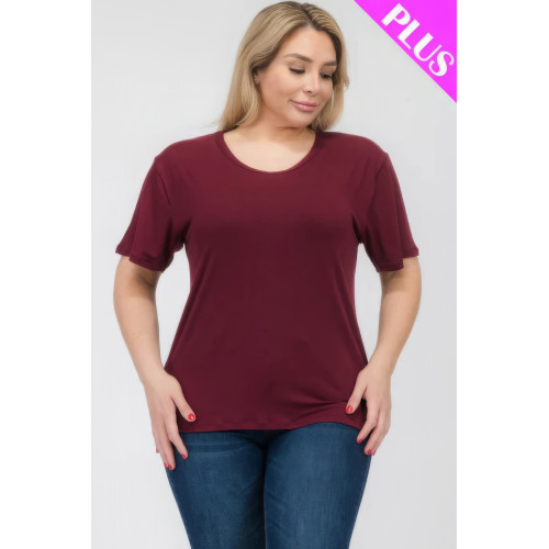 Plus Size Basic Short Sleeve T-shirt