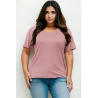 Plus Size Basic Short Sleeve T-shirt