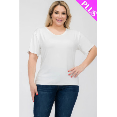 Plus Size Basic Short Sleeve T-shirt