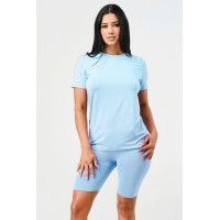 Two Pieces Top And Biker Sets