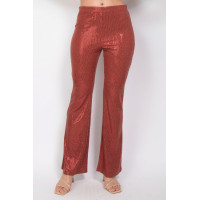 Sequined Fit & Flare Midrise Pants