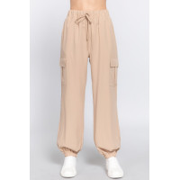 Light Weight Stretch Woven Cargo Jogger Pants
