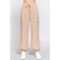 Light Weight Stretch Woven Cargo Jogger Pants