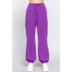 Light Weight Stretch Woven Cargo Jogger Pants