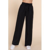 Elastic Waist Tencel Long Pants