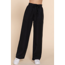 Elastic Waist Tencel Long Pants