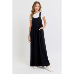 Adjustable Strap Overall Wide Leg Jumpsuit