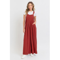Adjustable Strap Overall Wide Leg Jumpsuit