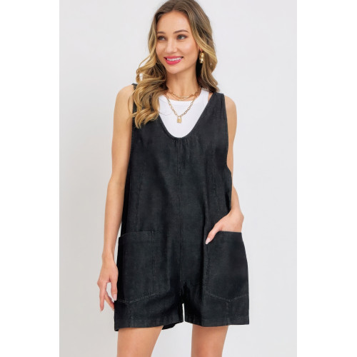 Summer Denim Overall Romper