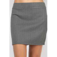 Mid-rise Herringbone Mini Skirt