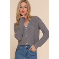 Long slv v-neck sweater cardigan