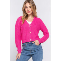 Long slv v-neck sweater cardigan