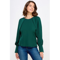 Raglan Long Sleeve Top With Back Neck Tie