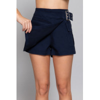 Waist Belted Cargo Skort