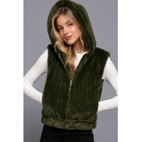 Hoodie Faux Fur Vest