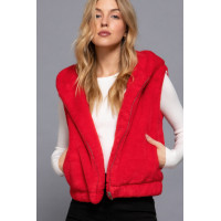 Hoodie Faux Fur Vest