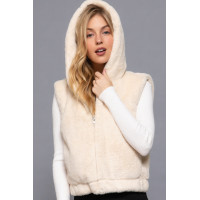 Hoodie Faux Fur Vest